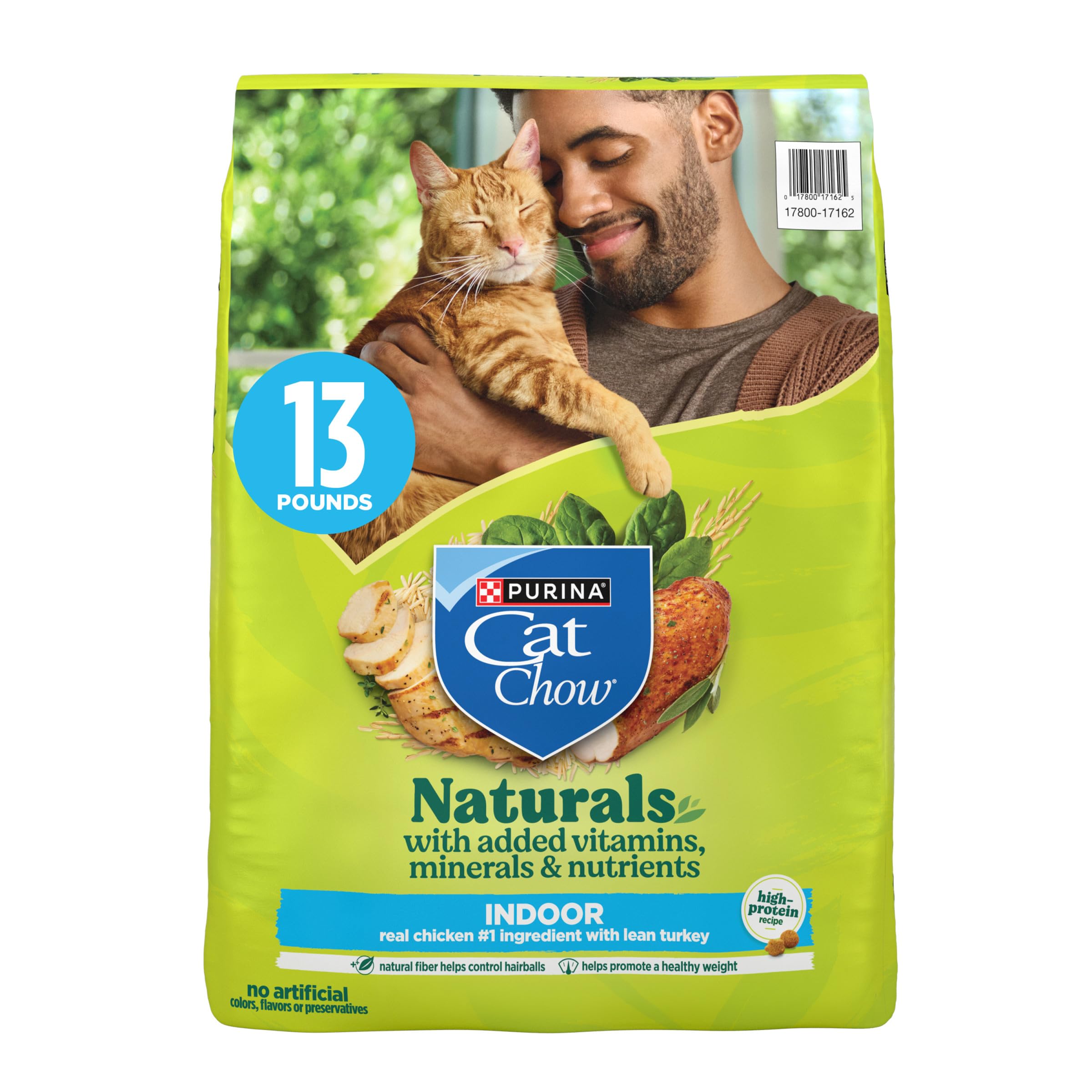 Purina Cat Chow Naturals Hairball, Indoor Dry Cat Food, 13 lb Bag | Healthy weig