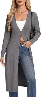 GRACE KARIN Lightweight long sleeve cardigan with stylish V-neck and buttons