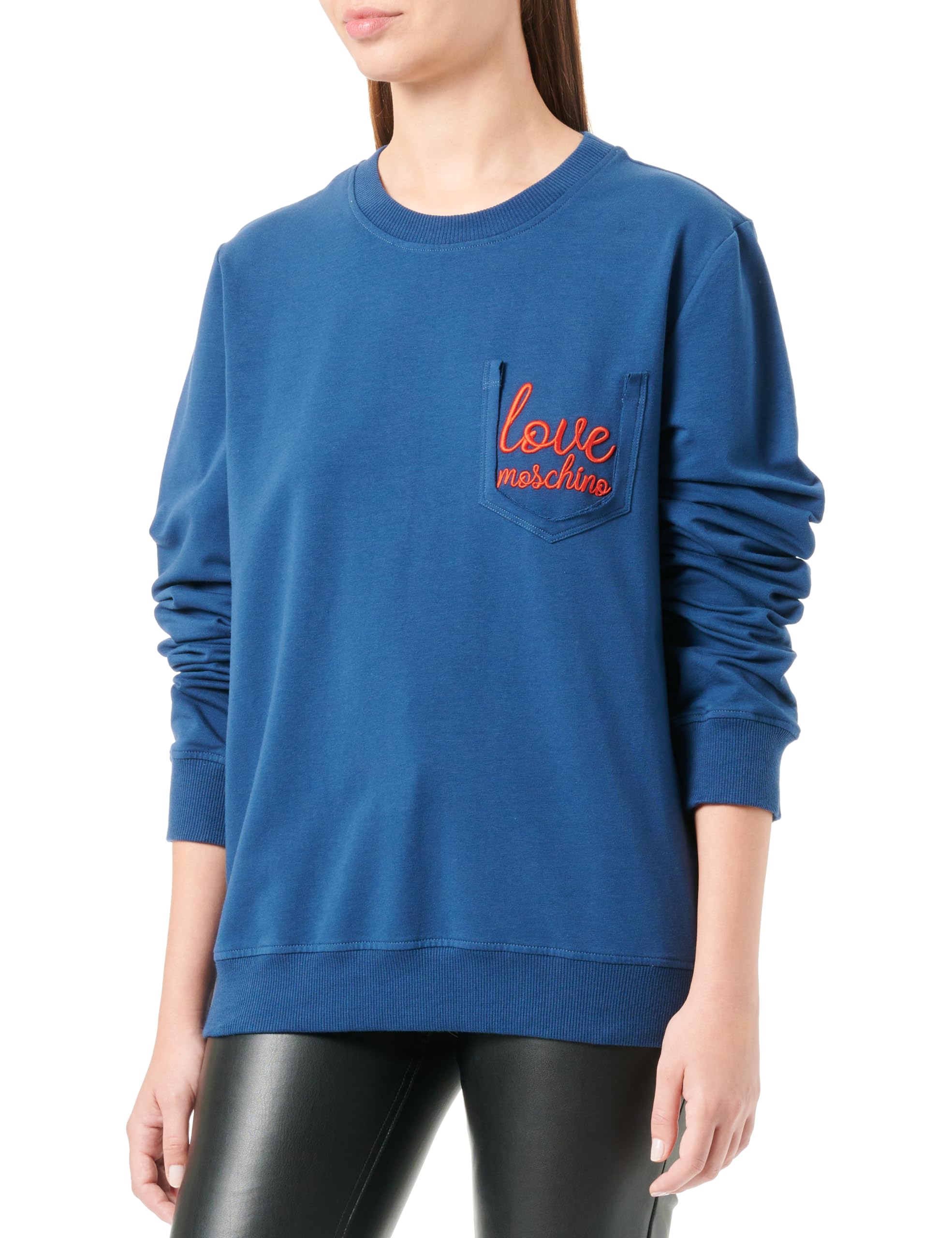 Love Moschino Women's Round Neck Long Sleeve Sweatshirt