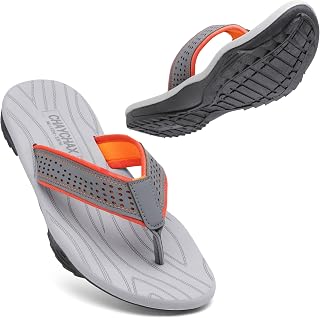 ChayChax Men's Soft Sports Sandals Non-Slip Flip Flops Casual Beach and Pool Shoes