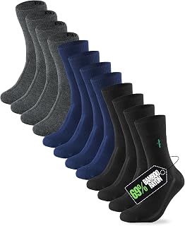 PANDA FOOD Bamboo Dress Socks | All-Day Comfort & Odour-Free | Soft, Breathable Work & Office Socks | UK Sizes 4-11 | Men Women Unisex | 6 Pairs