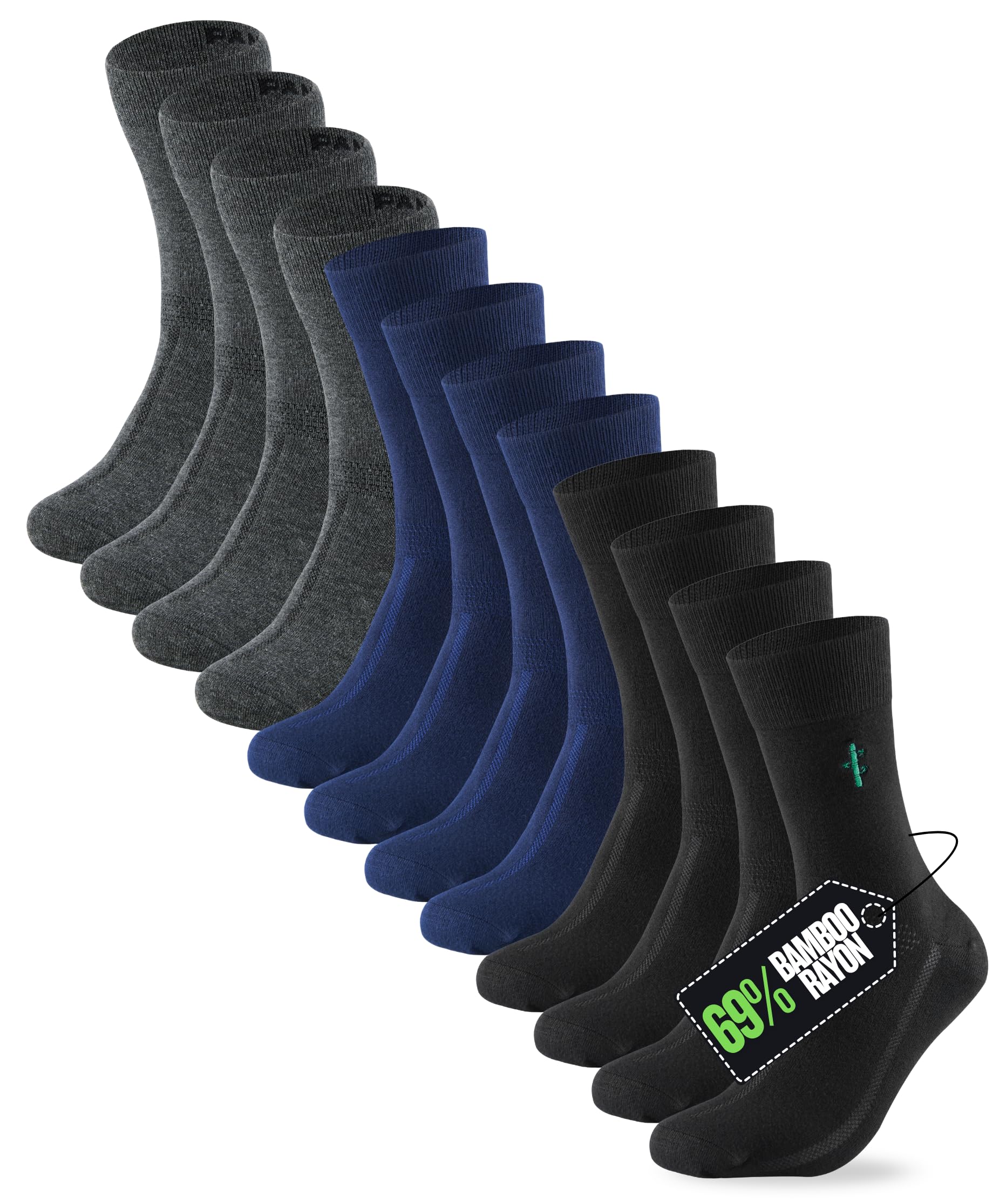 PANDA FOOD Bamboo Dress Socks | All-Day Comfort & Odour-Free | Soft, Breathable 