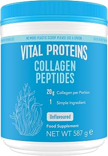 Vital Proteins Collagen Peptides Powder Supplement,Unflavoured,587g | Hydrolyzed Type I & III collagen powder -Hair, Skin, Nail Support Supplement, Paleo, gluten free, Non-GMO, 20g per Serving