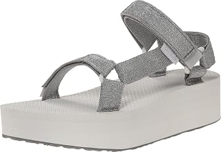 Teva Women's Flat Shape Universal Sandal, silver, 43 EU