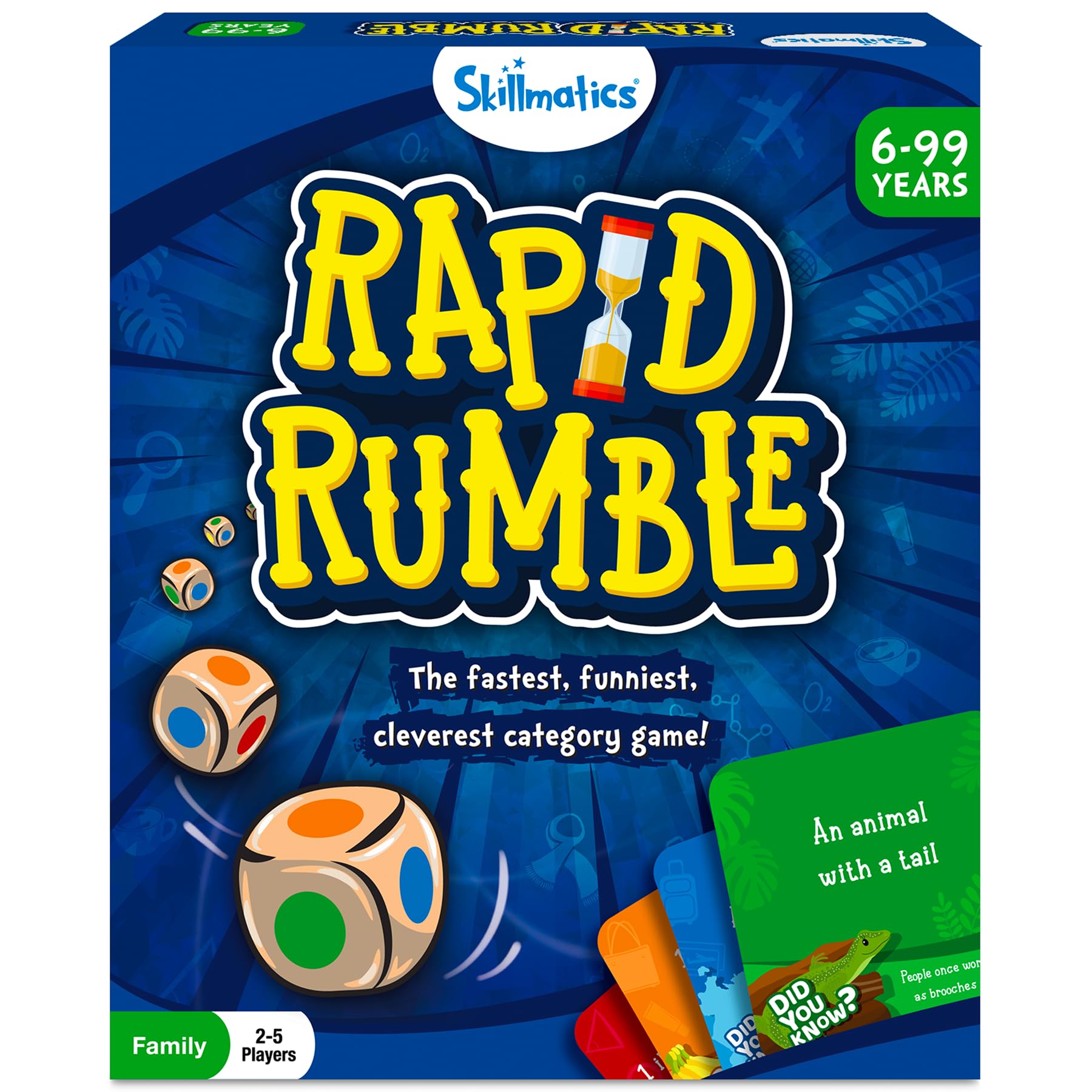 Skillmatics Rapid Rumble – Fun Board & Card Game, Gift for Boys & Girls | Fast-P