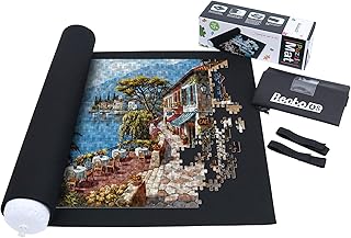 Becko US Puzzle Mat Roll Up Puzzle Mats for Jigsaw Puzzles Puzzle Roll Up Mat Puzzle Keeper Puzzle Storage with Drawstring Storage Bag for Up to 1500 Pieces