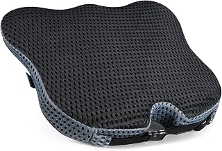 Wedge Car Seat Cushion for Driving for Better Visibility &amp; Sciatica Relief | High Density Memory Foam, Non-Slip Ergonomic Car Cushion for Driving, Universal Fit for Car, SUV,Truck &amp; Tractor