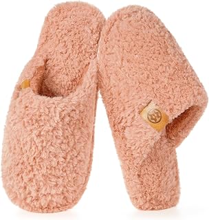 House Slippers with Memory Foam for Men Women Winter