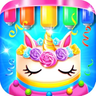 Rainbow Glitter Birthday Cake Maker - Kids Baking & Dessert Games