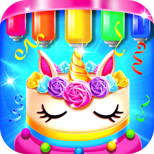 Rainbow Glitter Birthday Cake Maker - Kids Baking & Dessert Games