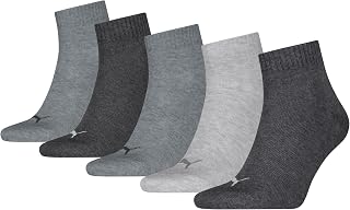 PUMA Quarter Plain 5p Calzini Unisex - Adulto (Pacco da 5)