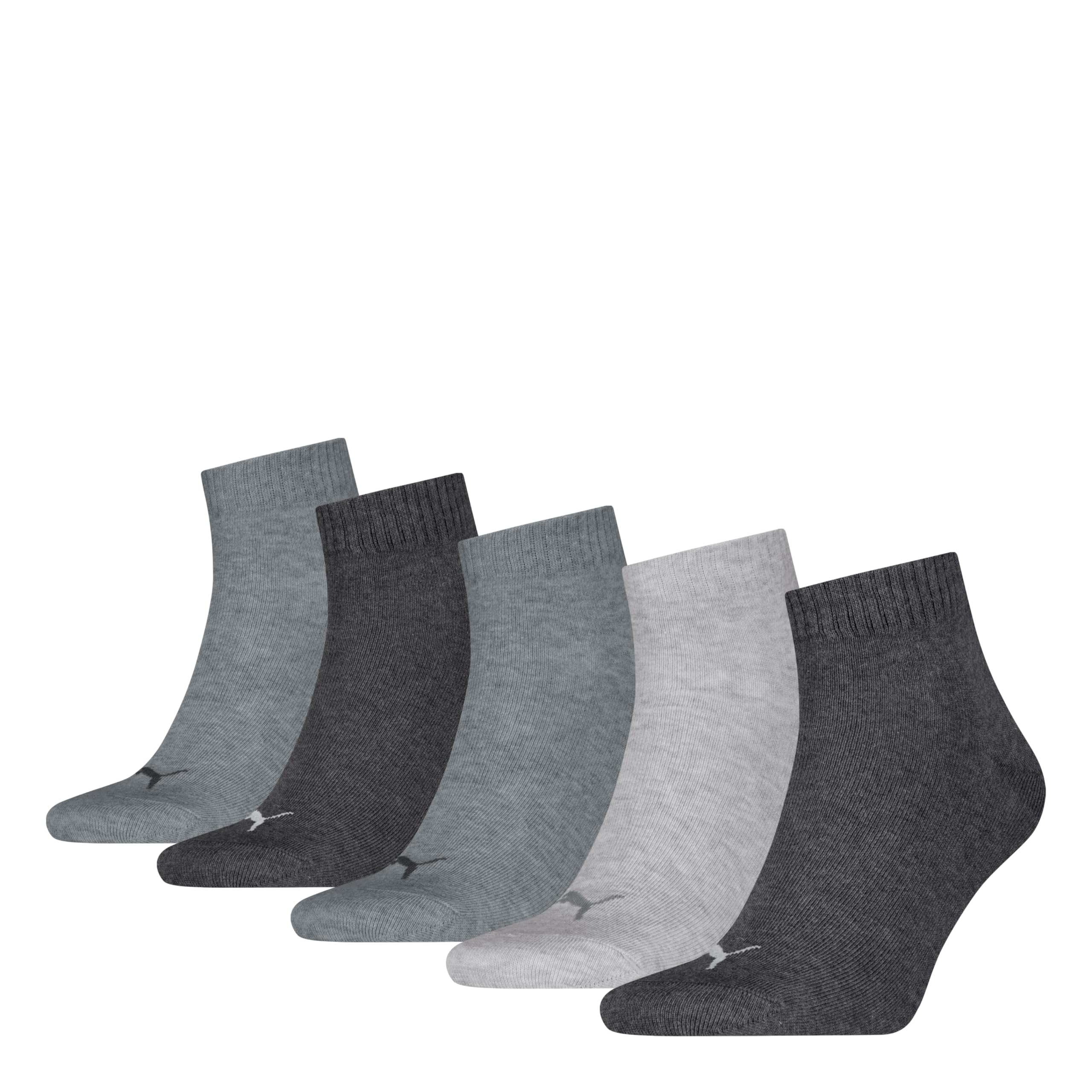PUMA Quarter Plain 5p Calzini Unisex - Adulto (Pacco da 5)