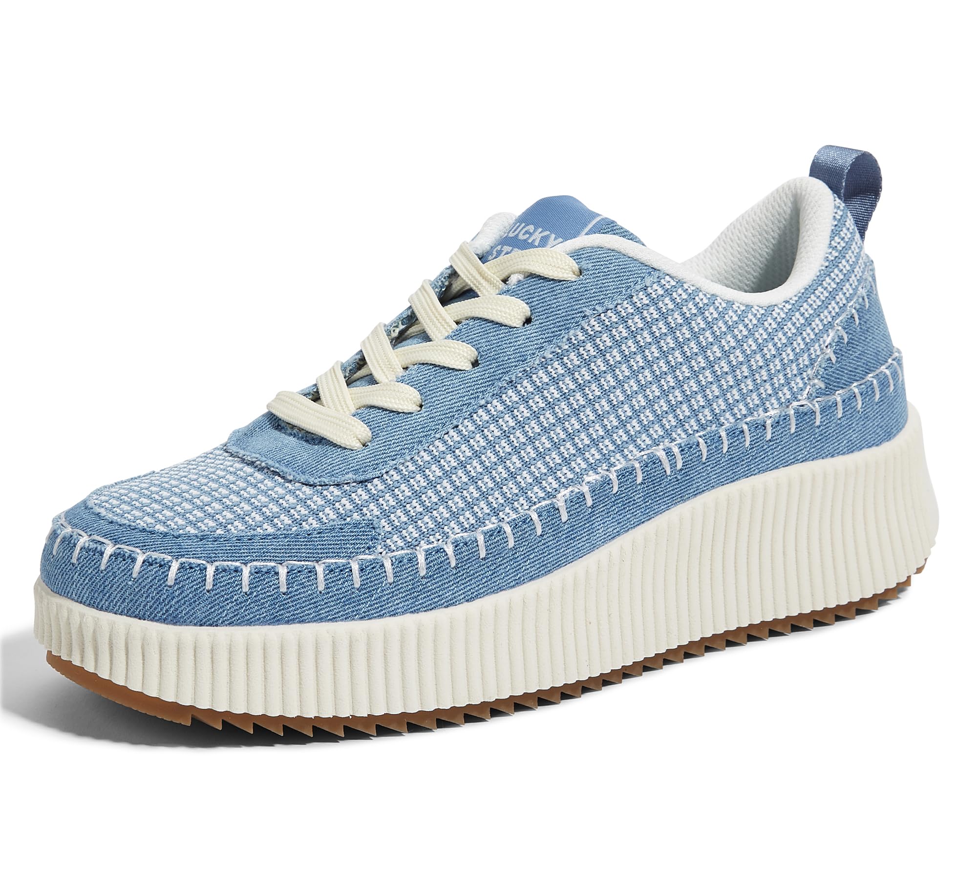 LUCKY STEP Scarpe da ginnastica da donna con plateau e strass, alla moda, grosse