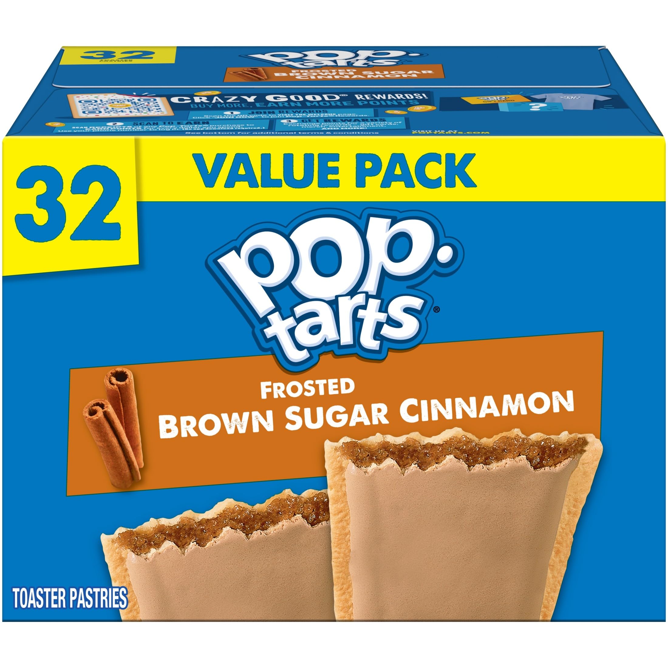 Pop-Tarts Toaster Pastries, Breakfast Foods, Kids Snacks, Value Pack, Frosted Br