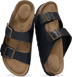 Project Cloud 100% Genuine Leather Womens Sandals Slides for Women Flats