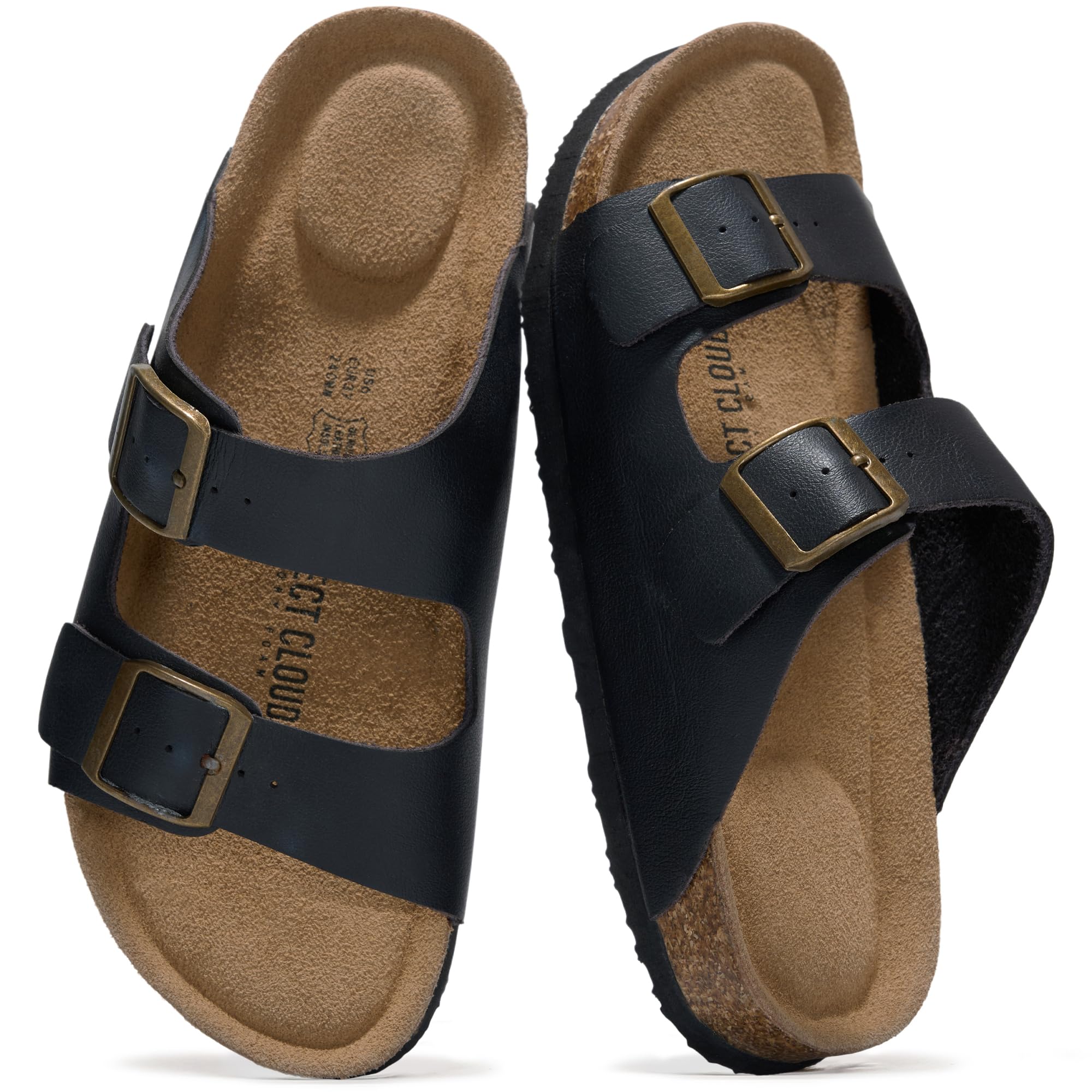 Project Cloud 100% Genuine Leather Womens Sandals Slides for Women Flats
