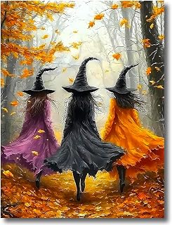 VIGEGU Witch Diamond Art Kits for Adults,Halloween Diamond Painting Kits