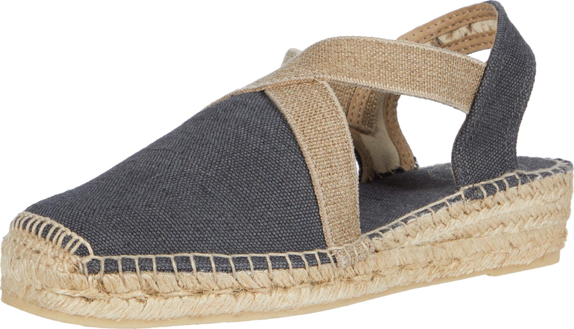 TONI PONS Verdi-V - Women's vegan wedge espadrille in cotton fabric.