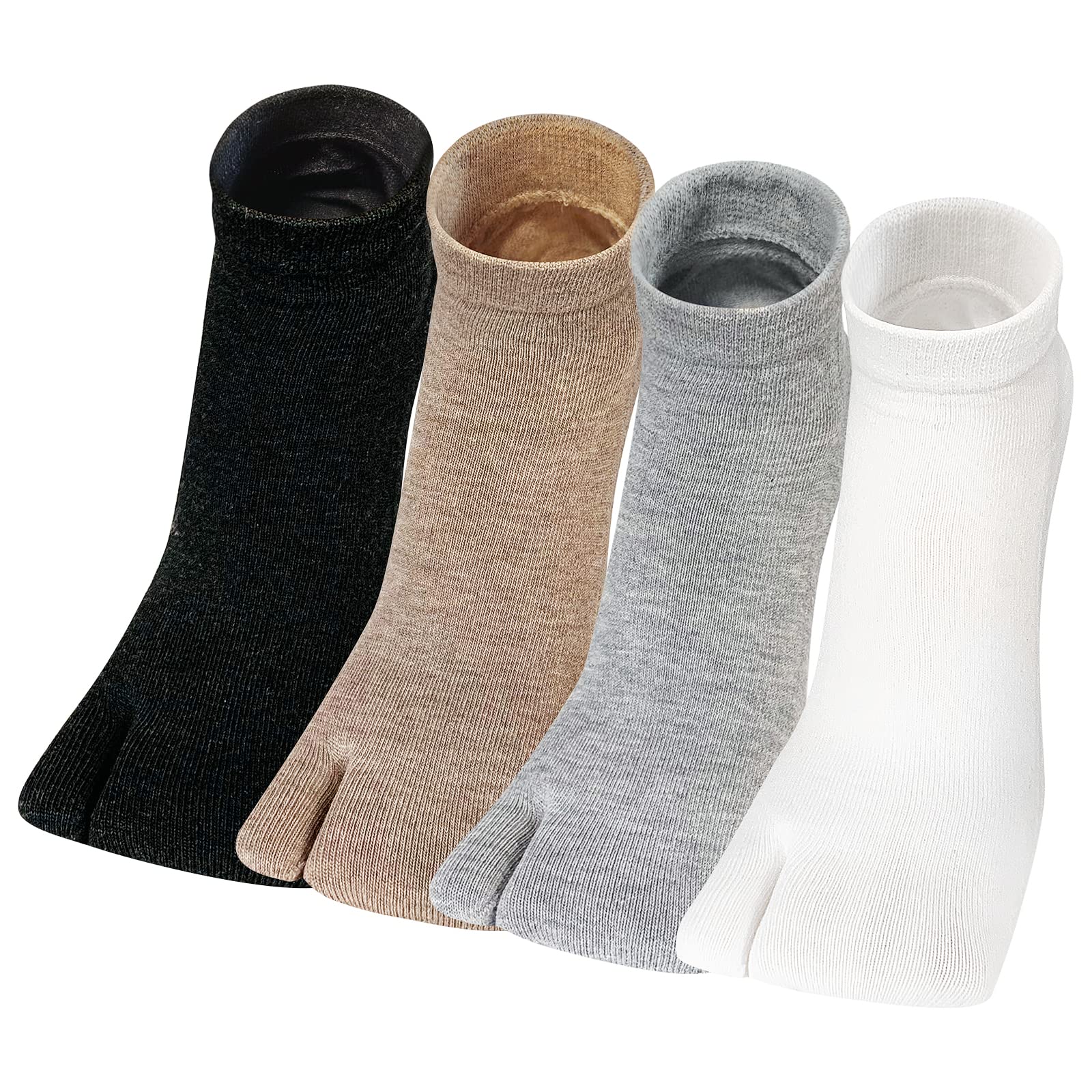 ZAKASA Japanese Tabi Women's Socks: Flip-Flop Clogs, Cotton 2 Toe, Split Toe for