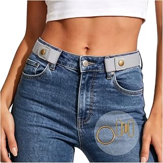JasGood Belt without Buckle Belt Buckle-Free Elastic Stretch Belt for Men and Women Adjustable Stretch Belt for Jeans Trousers