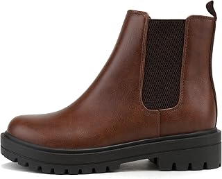 Soda Pilot ~ Womens Low Heel Chelsea Fashion Ankle Boots w/ Double Elastic Gore