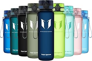 Sparrow Sports Water Bottle 500ml/750ml/1L - BPA Free - Tritan Bottle | Plastic Water Bottle, Anti Leakage, Lightweight, Dishwasher, Flip Top, School, Gym, Office, Hiking, Cycling