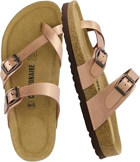 CUSHIONAIRE Women's Luna Cork Footbed Sandal with +Comfort