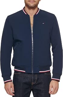 Tommy Hilfiger Men's Lightweight Varsity Rib Knit Bomber Jacket