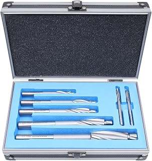 Accusize HSS Cap Screw Counterbore, 3-Flute, Inch, 7Pc, 509S-0007 | Sizes #6, #8, #10, 1/4in, 5/16in, 3/8in & 1/2in, Pilot 0.16-17/32in, Cutting Dia 0.242-25/32in