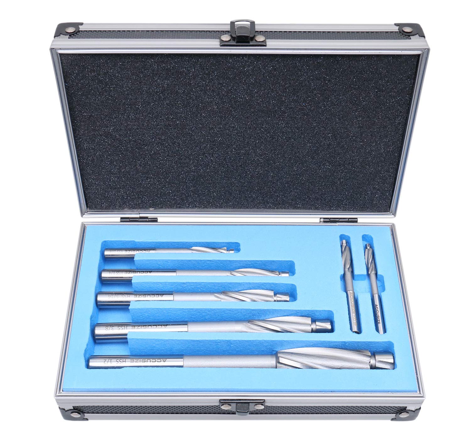Accusize HSS Cap Screw Counterbore, 3-Flute, Inch, 7Pc, 509S-0007 | Sizes #6, #8