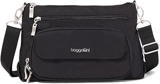 Baggallini Original Everyday 11x7.5 Crossbody Bags Rfid Protected Lightweight Nylon Zippered Travel Purse