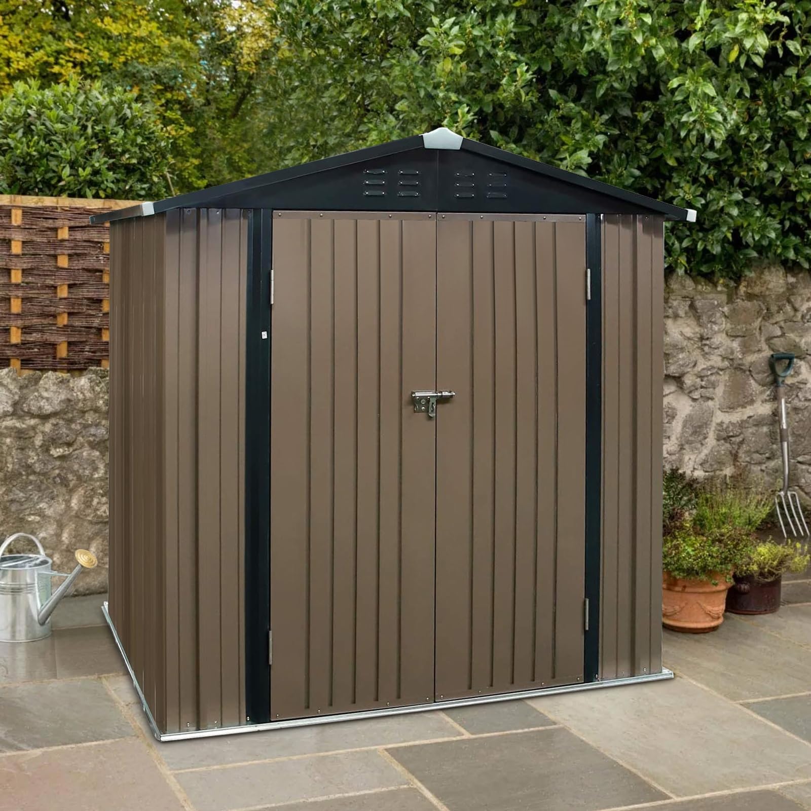 Panana Metal Garden Shed Storage Sheds Heavy Duty Outdoor FREE Base Foundation G