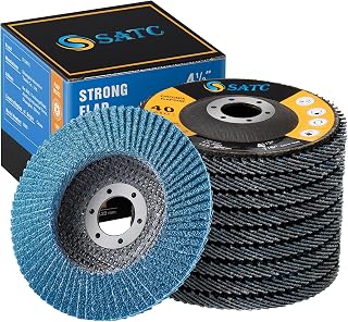 SATC Flap Discs 40 Grit 115mm Zirconia 10 Pack Grinding Discs Type 29 Sanding Discs for Angle Grinder to Sanding Grinding Metal Wood