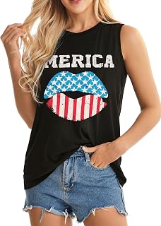 JOELLYUS Women Summer Sleeveless Graphic Loose Casual Tunic Tank Top