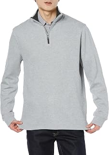 Amazon Essentials Men's French Rib Sweater, Quarter Zip
