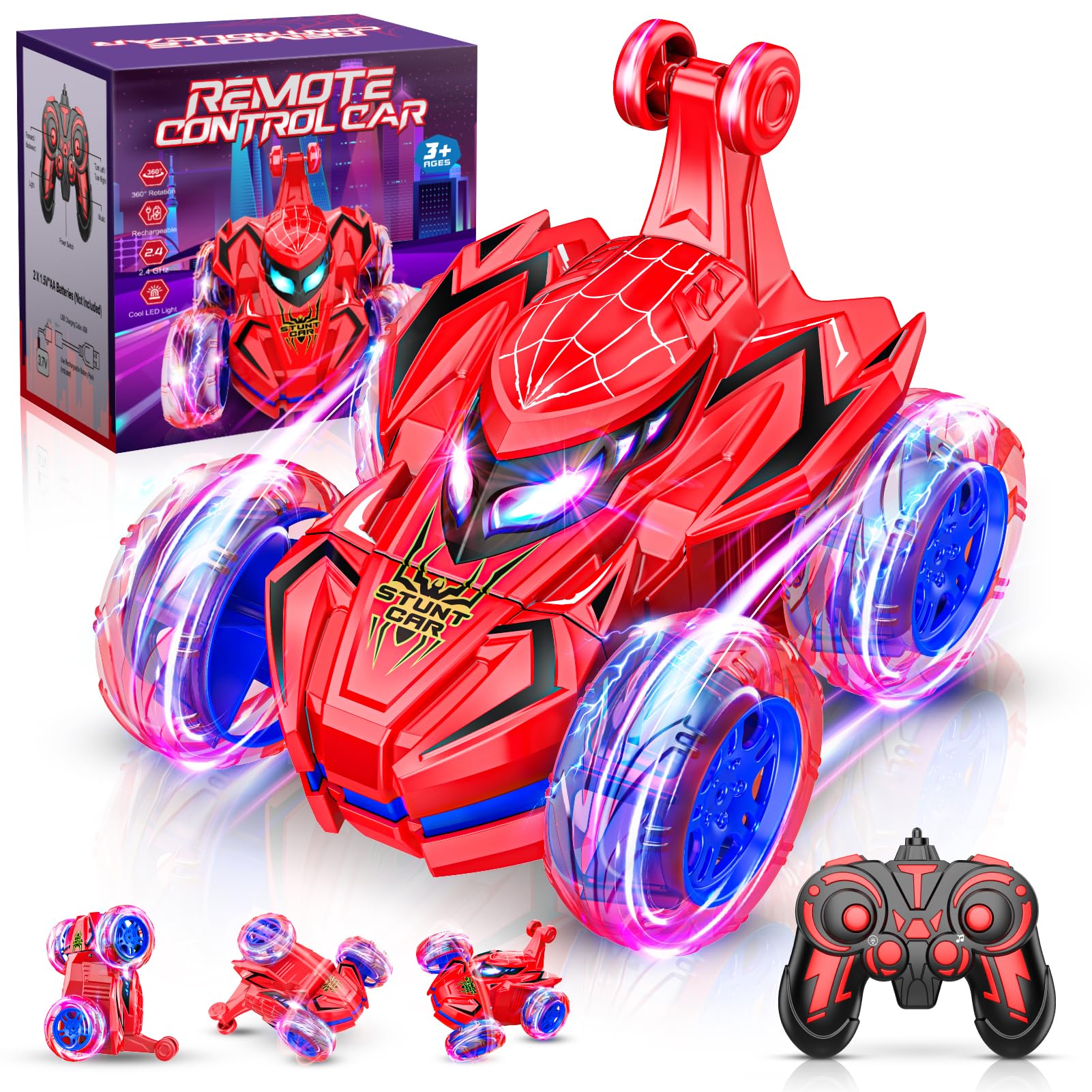 Remote Control Cars for Kids,decked Car Toys Stunt Car Toy for Boys Age 3-9 Remo