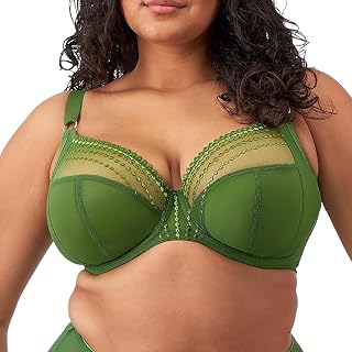 Elomi Elomi Women's Matilda Plunge Three-Piece Cups Sheer Mesh Cups Side Support Moveable J-Hook For Racerback DD+ Bras Bra Plunge Women