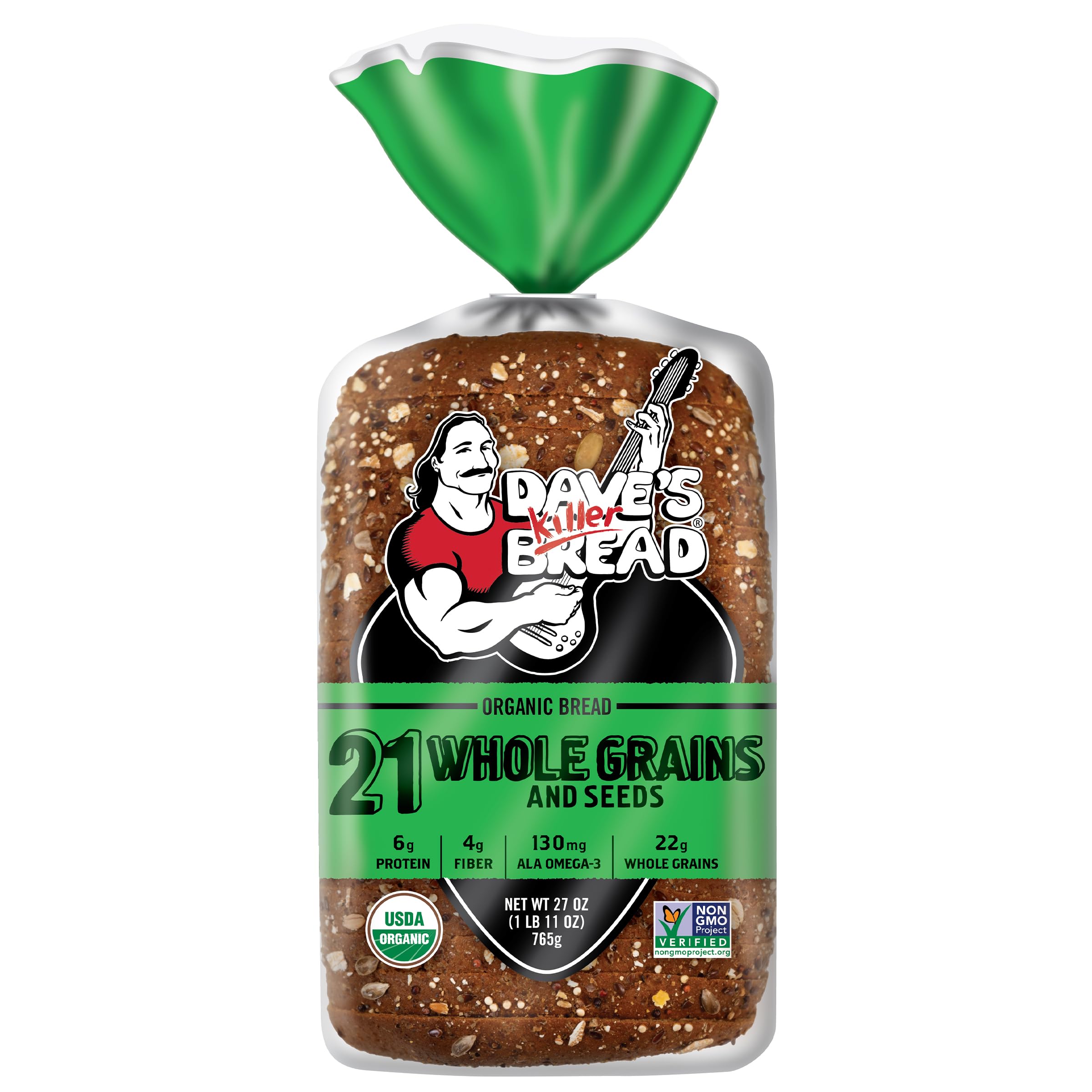 Dave's Killer Bread 21 Whole Grains and Seeds, Whole Grain Organic Bread, 27 oz 