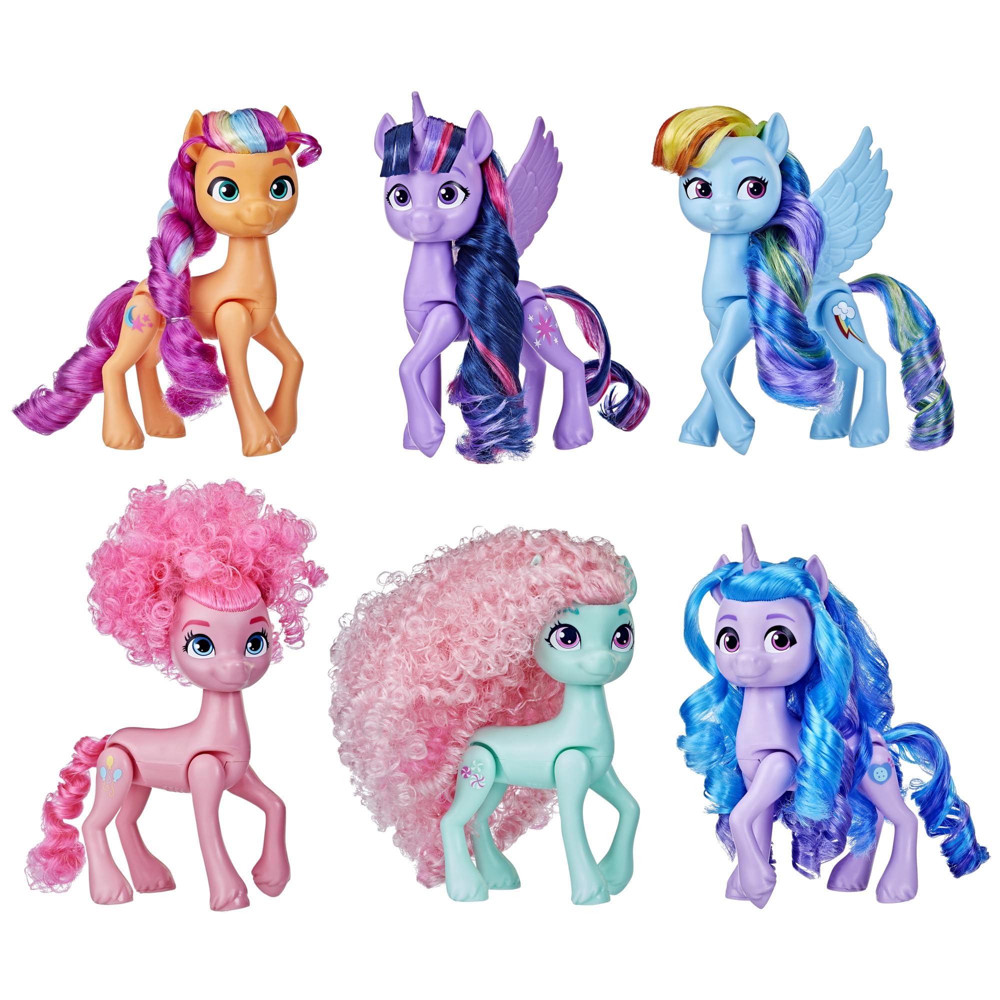 My Little Pony Dolls Rainbow Celebration, 6 Pony Figure Set