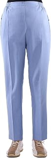 FASHION YOU WANT Women's senior trousers, slip-on trousers with elastic waistband, short size, ideal for grandmas in need of care, easy to put on