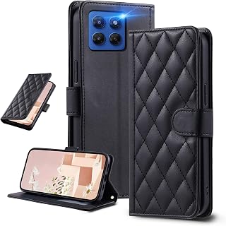 UnivoColors Compatible Arrows We3 (F-52G/FCG04) Case Notebook Type Arrows Smartphone Cover Quilted Leather Style Elegant High Quality PU Magnetic Closure Card Storage Function Stand Function LCD Full
