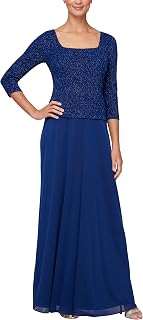 Alex Tea Length Sequin Mock Dress (Petite And Regular) Women's Special Occasion Dress