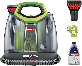 BISSELL Little Green ProHeat Portable Carpet & Upholstery Cleaner, 2513E | HeatWave Technology, OXY Stain Removal, HydroRinse Self-Cleaning Tool, 37oz Tank, 15-Ft Cord, StainProtect Formula Included
