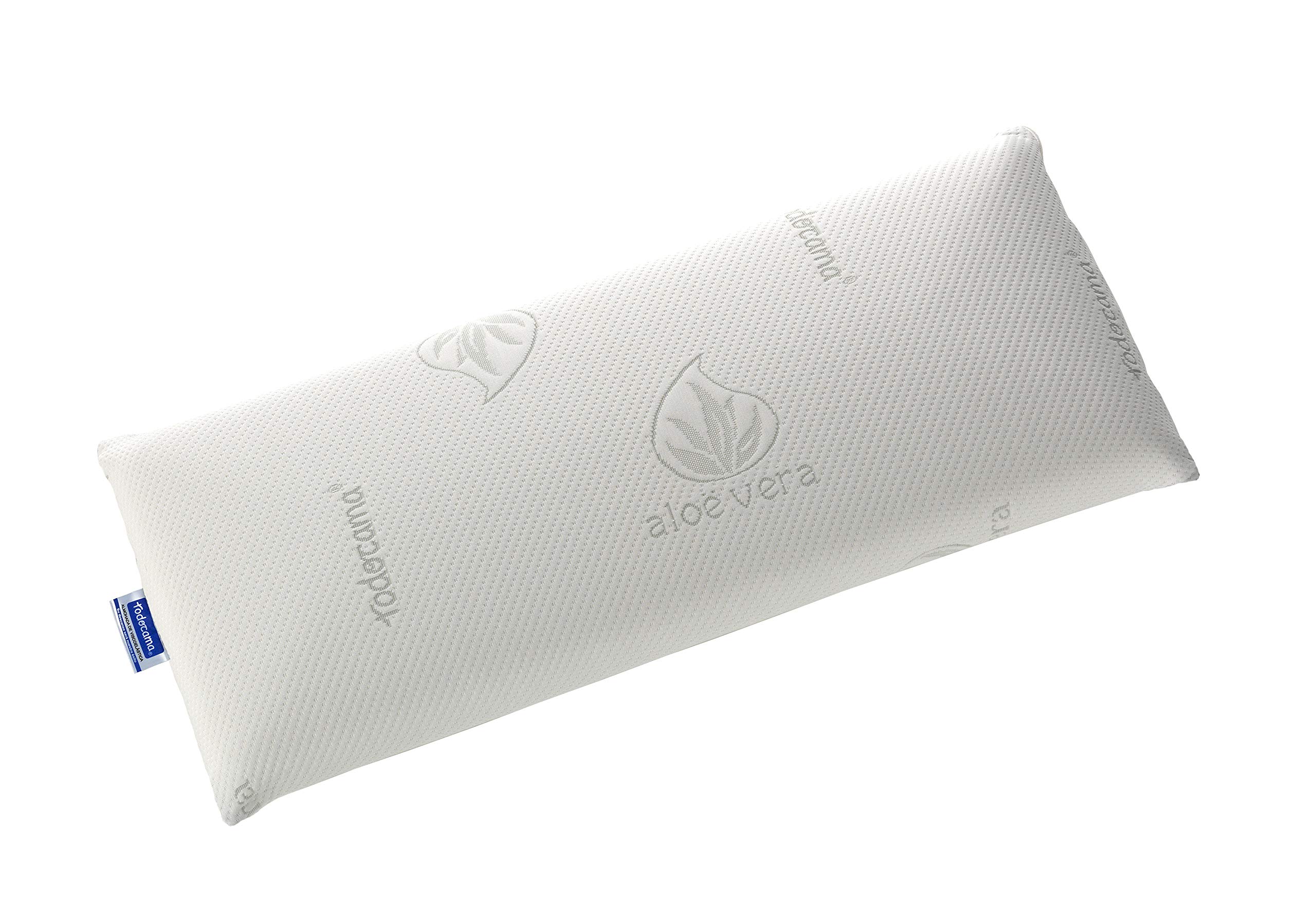 Todocama - Memory Foam Pillow, 80 cm Compact Core, Double Cover with Zip, Aloe V
