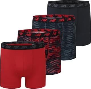 New Balance Boys Boys' Performance Boxer Briefs (4 Pack) Boxer Briefs