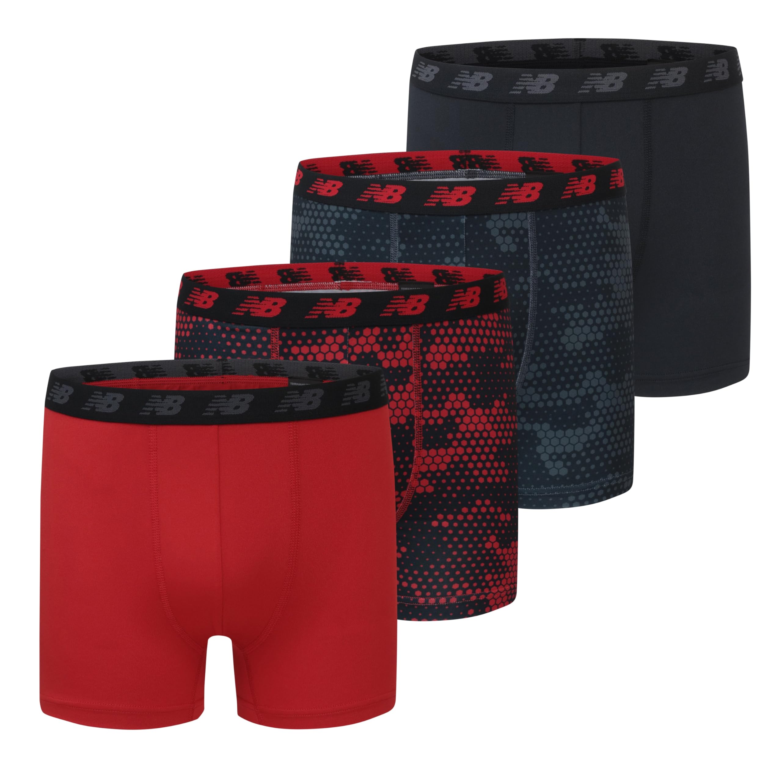 New Balance Boys Boys' Performance Boxer Briefs (4 Pack) Boxer Briefs