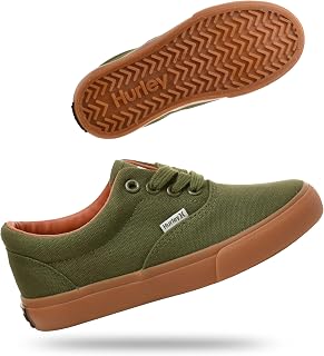 Hurley Marley Kids Canvas Trainers Lace Up Low Top Skateboard Shoes Kids Sports Shoes Boys Girls