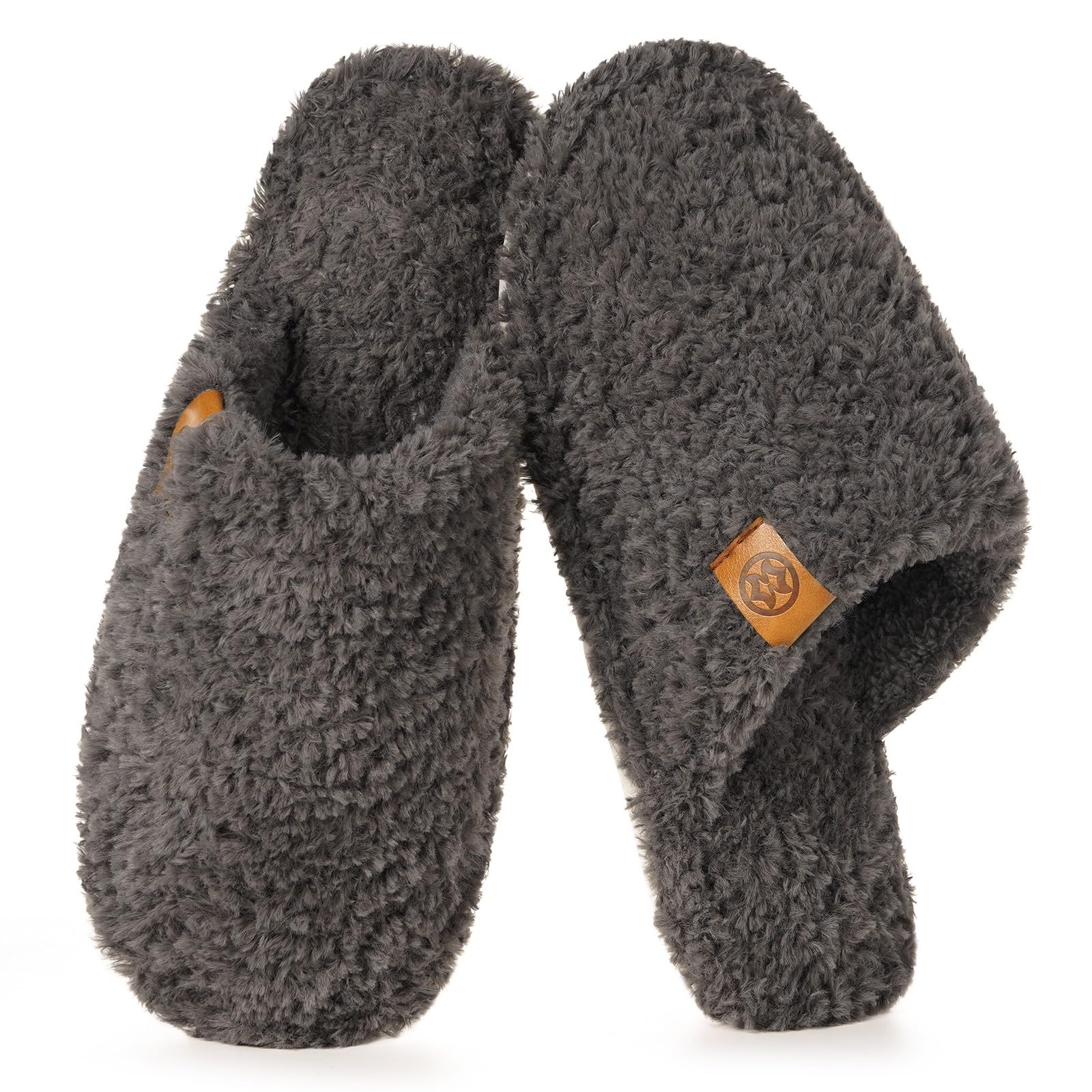 Dokela Slippers Women Men Winter Warm Plush Slippers