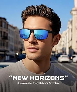 Perfectmiaoxuan Polarised Sunglasses for Men Women, Lightweight for Driving