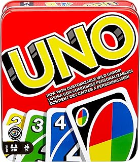 Mattel Games UNO Card Game, Ages 7+, 2-10 Players | Classic Card Game for Kids, Teens and Family Game Night, Colorblind Accessible & Customizable Cards (Amazon Exclusive)